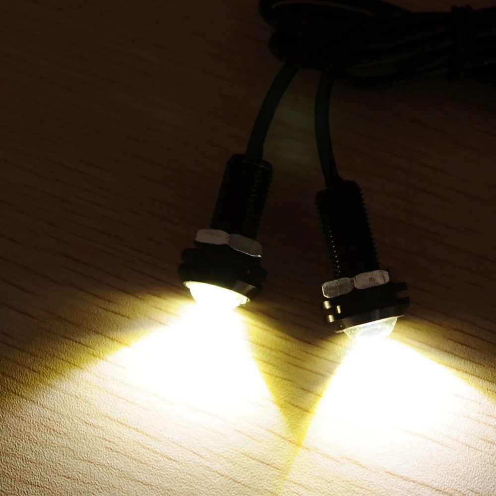 

8 Pcs 18mm 12V 9W White Eagle Eye LED Car Light Bulb Daytime Running Lights DRL Fog Lamp Strobe Down Bulbs Brake Lamps DIY