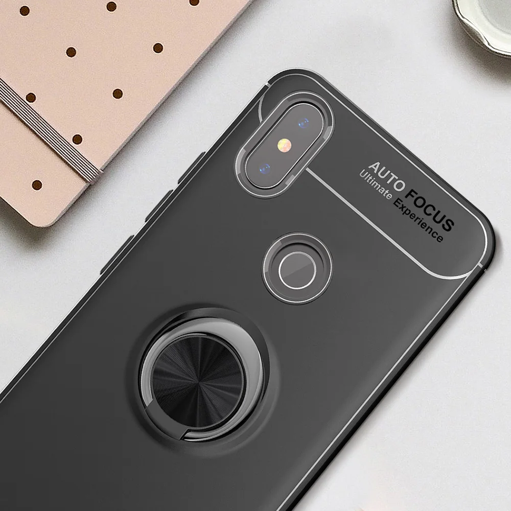 Роскошный чехол KEYSION с кольцом-держателем для телефона Xiaomi Mi Mix 2S магнитная