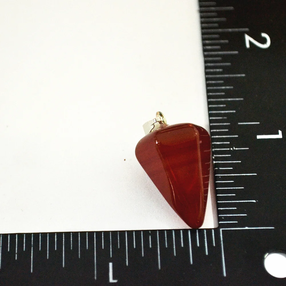 Модные подвески из натурального камня в форме пирамиды красный сердолический