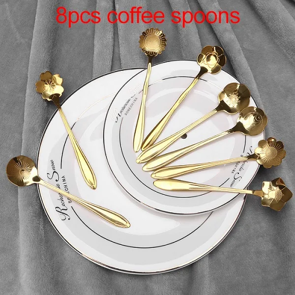 8pcs coffee spoons Nespresso многоразовые капсулы многоразовые кофейные капсулы из нержавеющей стали многоразовые капсулы Nespresso капсулы стручки фильтры для чашки кисточка ложка - Цвет: 8pcs coffee spoons