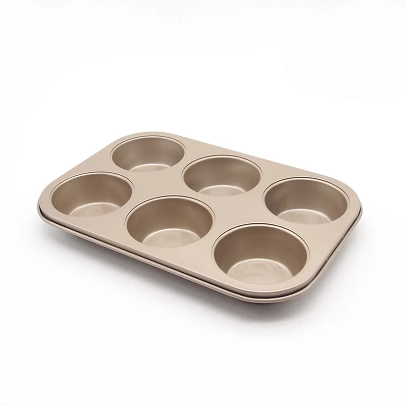 Круглая посуда для выпечки с антипригарным покрытием 6 чашек форма торта яйцо
