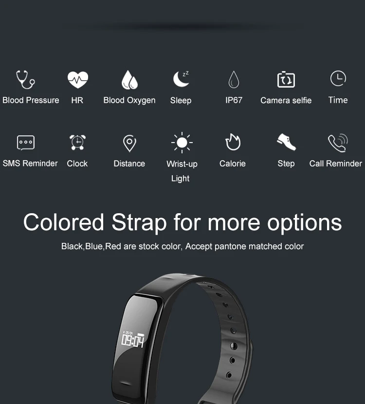 BOUNABAY Фитнес Смарт Спорт браслет часы для женщин женские сна леди Bluetooth