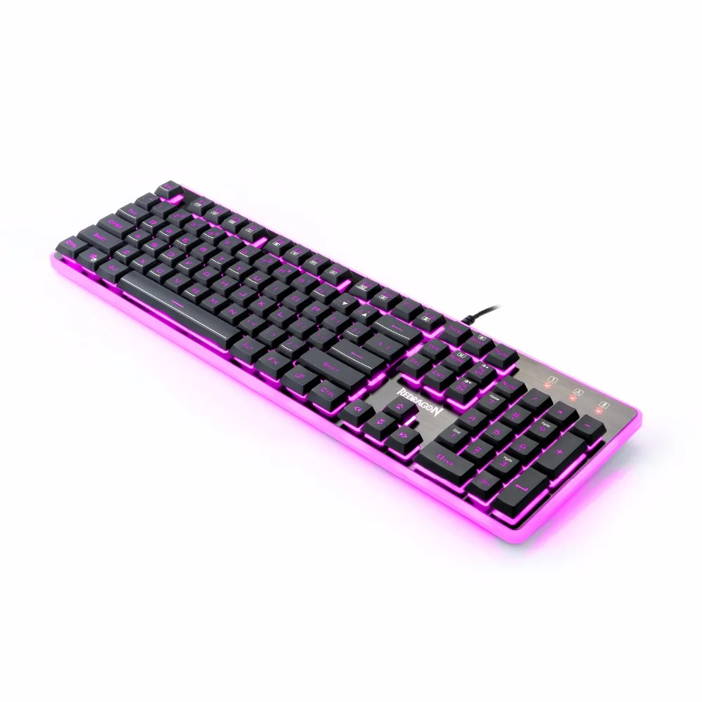 Игровая USB клавиатура Redragon K509 эргономичная Проводная игровая с 7 цветной