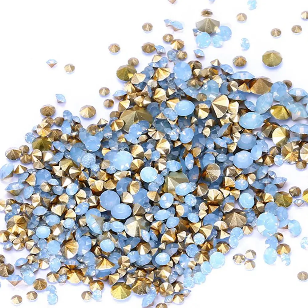 

Опт, голубой опал, стразы из смолы, с острым носком, клей на бусинах, 2-8 мм, стразы для дизайна ногтей, свадебное платье, украшение, сделай сам