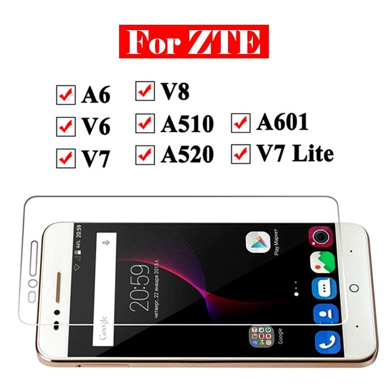 Защитное стекло для zte blade a520 защита экрана на v7 lite light v7lite a6 v6 v8 a510 a601 закаленная
