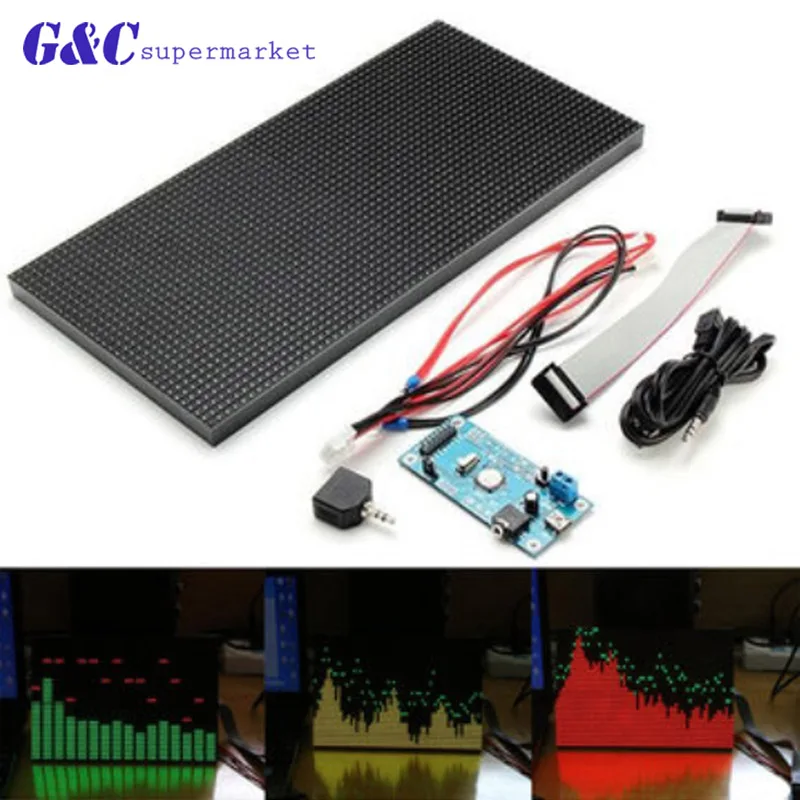 Музыкальный спектр дисплей 6 режимов DIYLED светильник Точечный Прямоугольник Доска анализатор звуковых волн дисплей