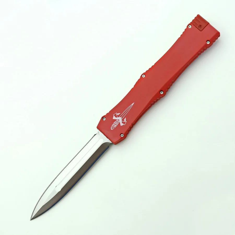 Red style Карманный выдвижной хвост 3300 D/E лезвие алюминиевая пластиковая ручка нескладной нож для кемпинга охоты выживания Подарочный мешок ножи - Цвет: Red style