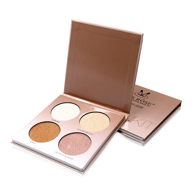 Мисс Роза 4 цвета ярче База Макияж свечение комплект Палитры читая осветитель|makeup