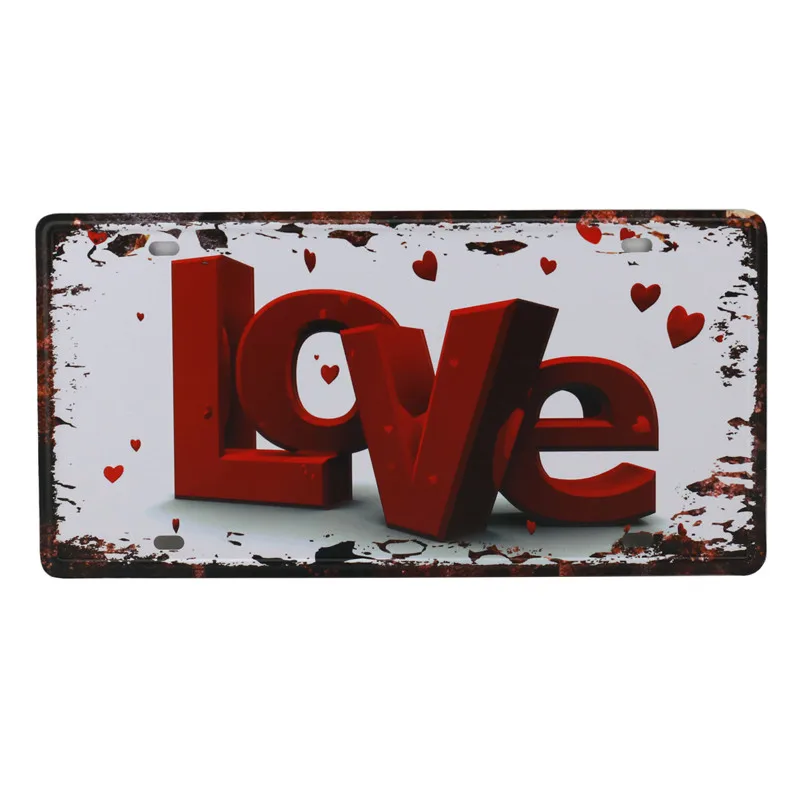License Plate Store Bar Wall Decoration Tin Sign Vintage Metal Home Decor Painting Plaques Poster For The Garage 15x30CM C13
