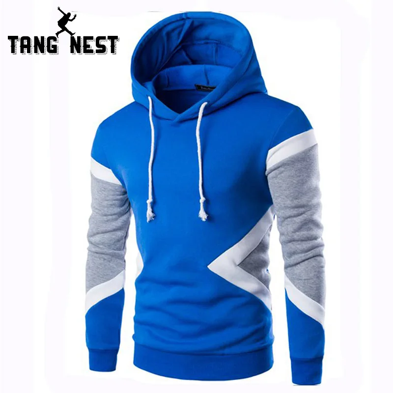 TANGNEST мужская толстовка с капюшоном новинка 2019 повседневная сшитая многоцветная