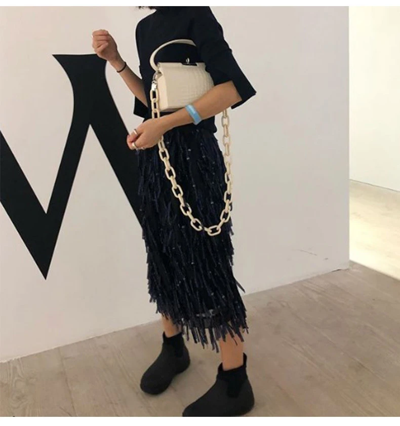 WITFOX sac femme новинка Женская сумка на плечо с клапаном специальный акриловый ремешок Аллигатор узор сумки для женщин натуральная кожа
