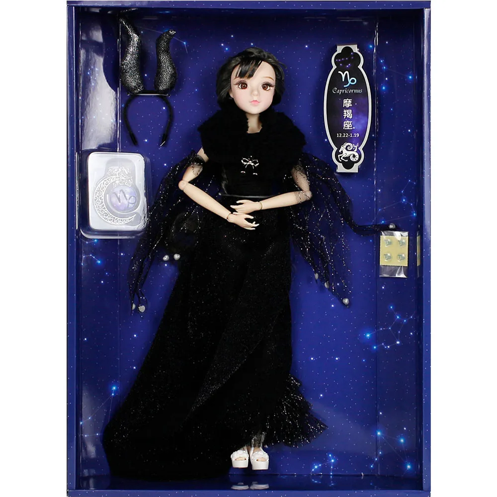 Capricorn Мм девушка 12 созвездий куклы BJD кукла с одеждой обувь стенд 14 суставов тело это подходит для игрушки подарок - Цвет: Capricorn