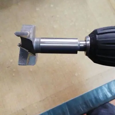 Сверло для дрели Forstner удлиненное буровое долото диаметр 40 мм серебристого цвета