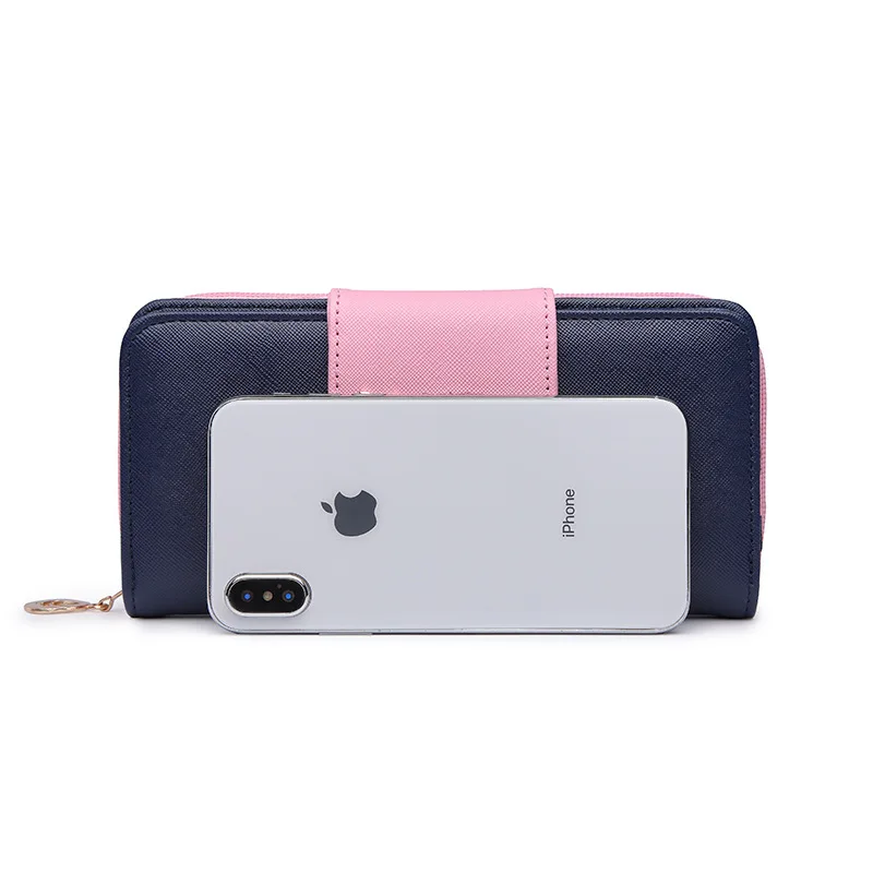 Новинка Женский кошелек с птичьим узором длинный дизайн на застежке молнии