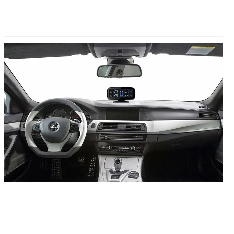 Автомобиль TPMS с 4 внешних датчиков PSI/Бар система контроля давления в шинах