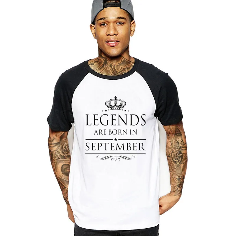 2018 модные легенды рождены в сентября Мужская Уличная футболка подарок на день