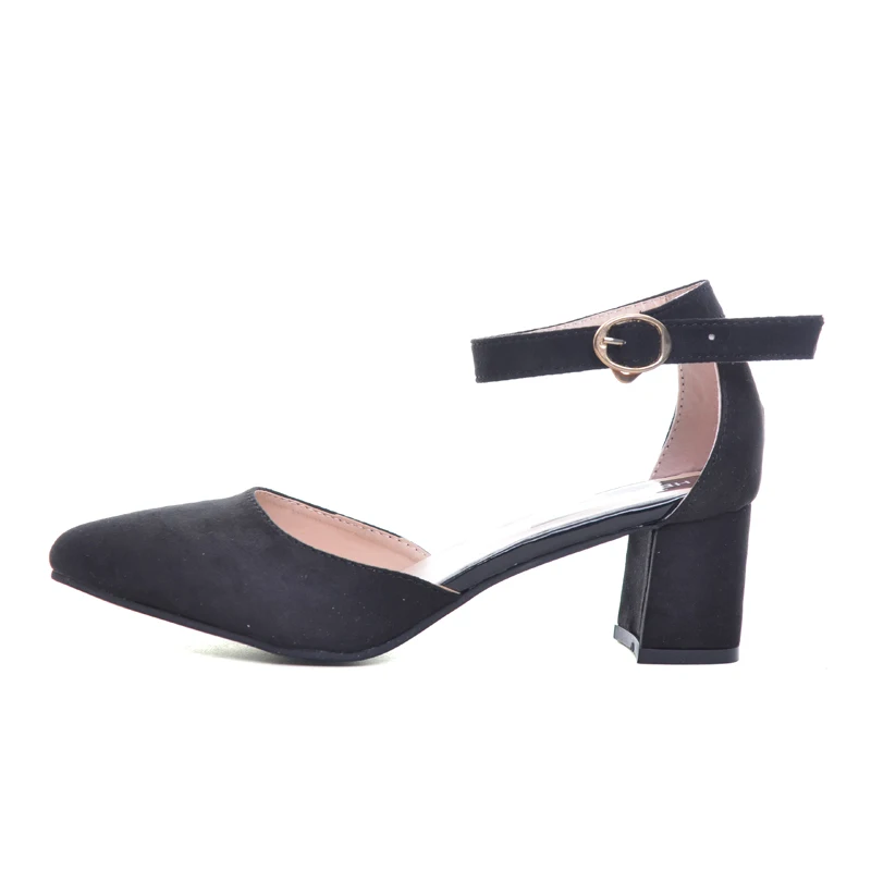 HEE GRAND/летние туфли-лодочки флоковые Туфли Мэри Джейн с острым носком на высоком