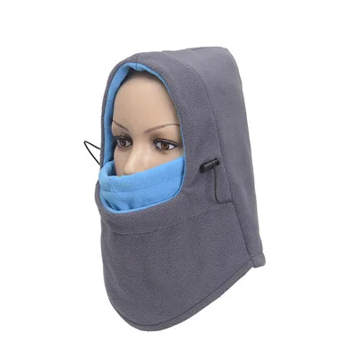82147 Gray blue Новые зимние ветрозащитные походные шапки, мужские женские теплые Флисовые Балаклавы шарф, маска для лица для катания на лыжах, спорта на открытом воздухе - Цвет: 82147 Gray blue