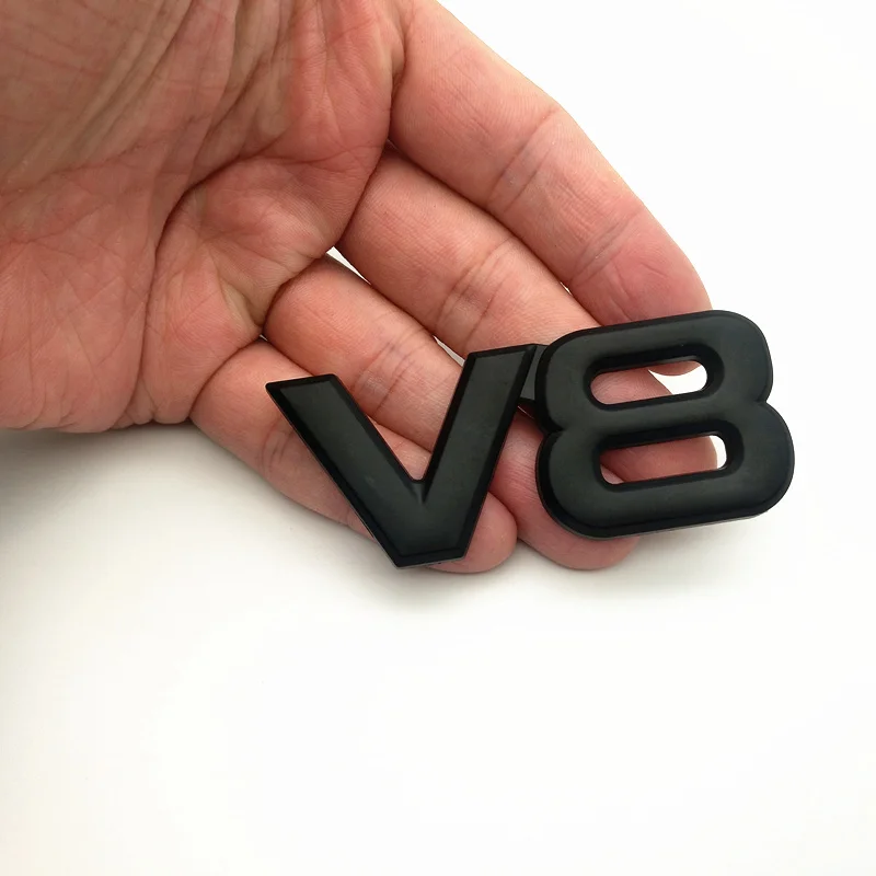 Металлическая 3d наклейка V6 V8 хром металлическая для автомобиля значок украшение