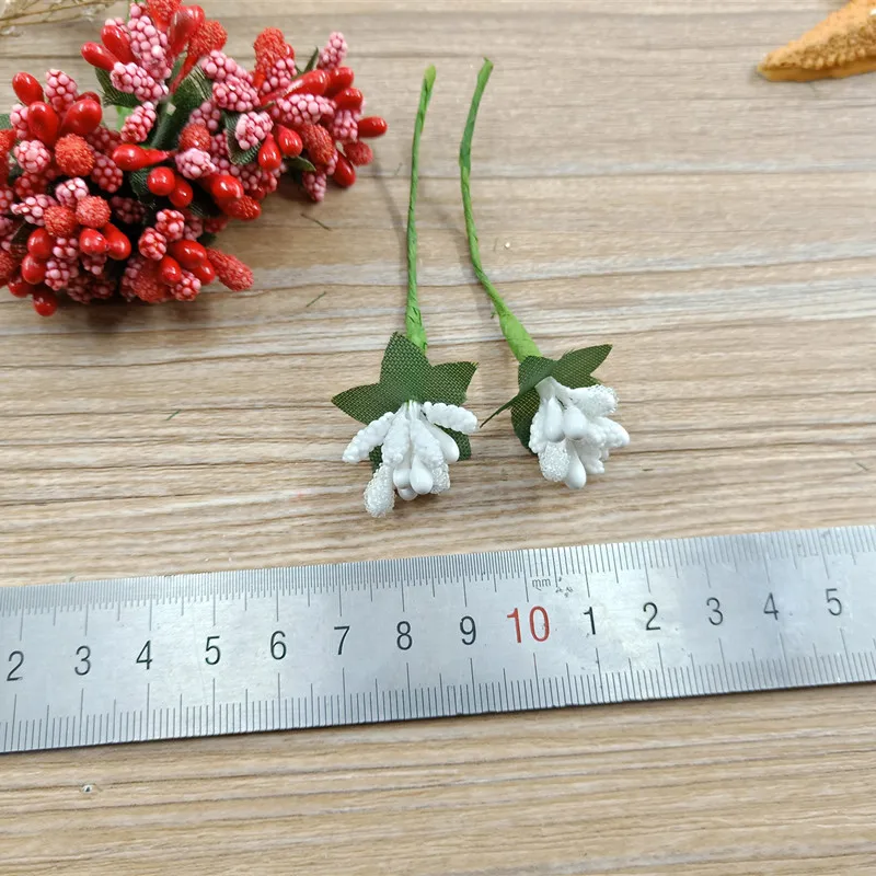 12 шт./лот Искусственные цветы тутового дерева стержни для скрапбукинга своими