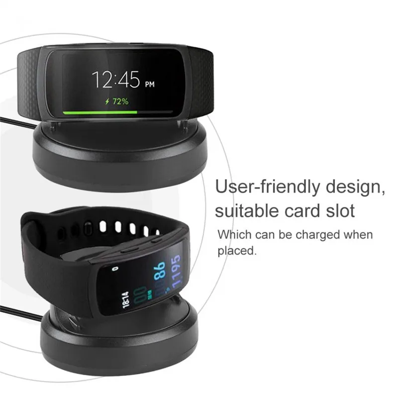 Зарядное устройство для смарт часов Samsung Gear Fit 2 R360 R365 кабель зарядки настольных Fit2