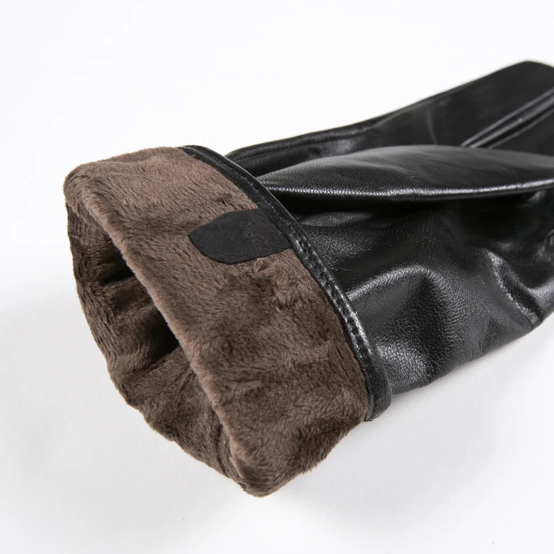 Женские кожаные перчатки Gours черные из натуральной козьей кожи для вождения GSL016