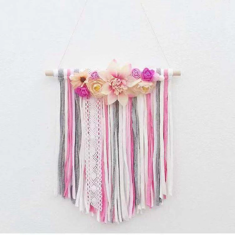 Скандинавский декор для детской комнаты украшение макраме кисточки деревянная