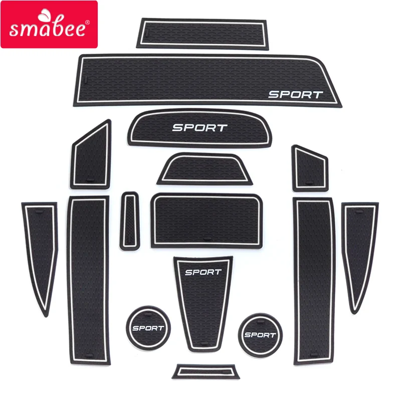 smabee Gate slot pad Interior Door Pad/Cup for LADA granta GRANTA SPORT Non-slip mats red/white pvc 16pcs |