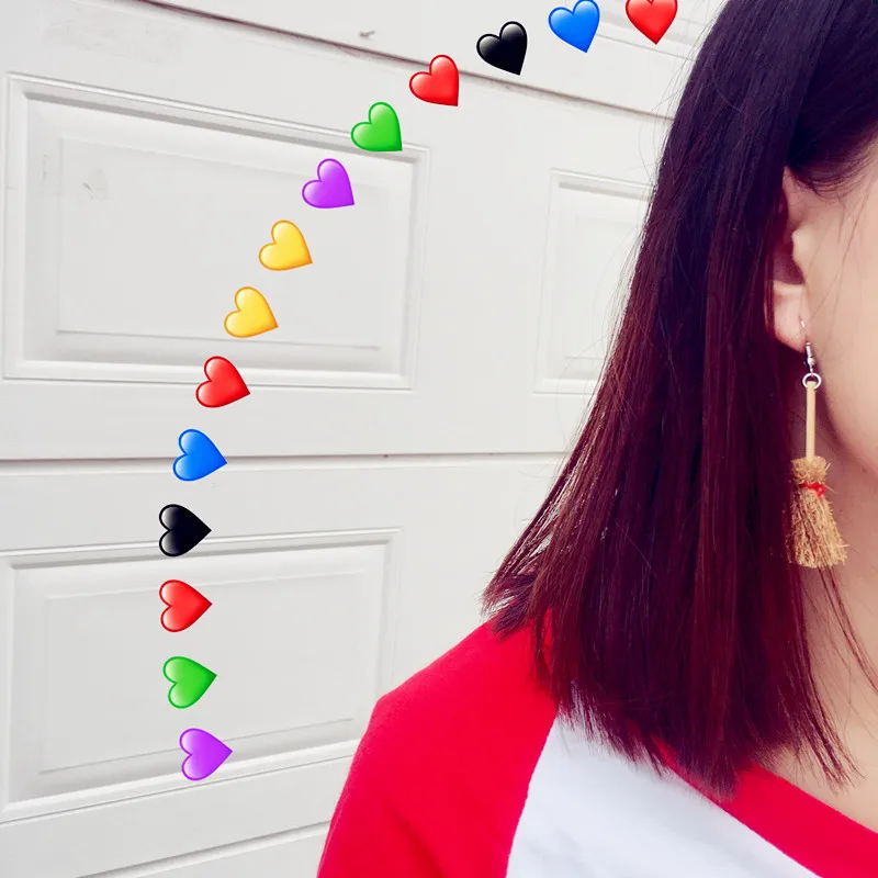 Женские Висячие серьги ручной работы с деревянной метлой Необычные Вечерние