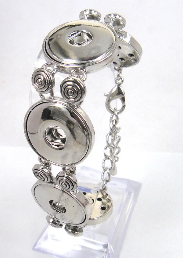 Бесплатная доставка сплав пять штук Металлическая Кнопка Шарм браслет DIY