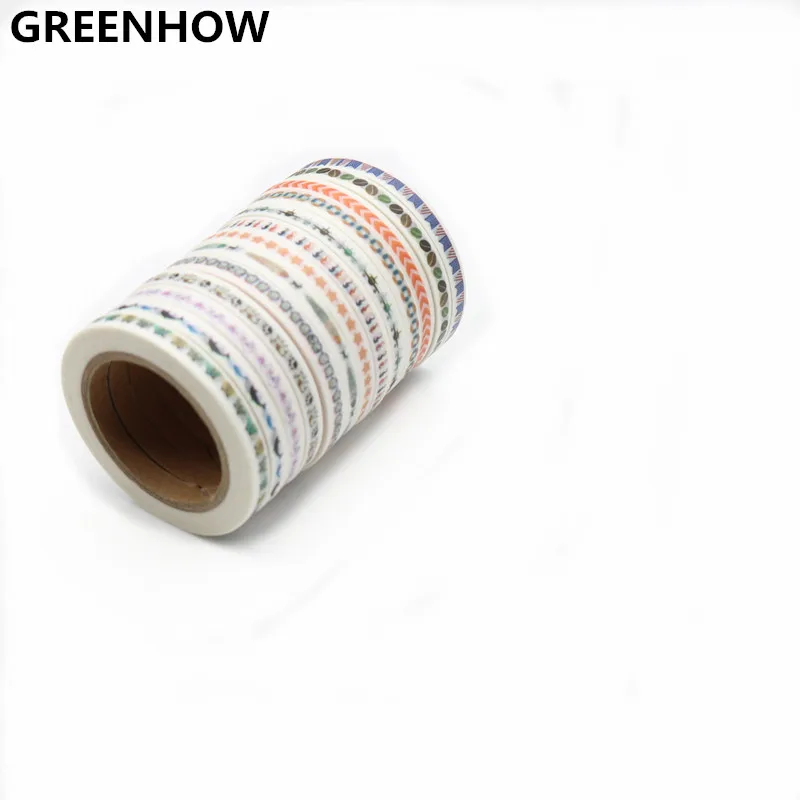 Лента для скрапбукинга GREENHOW симпатичная Васи лента школьная офисная 4700|scrapbooking
