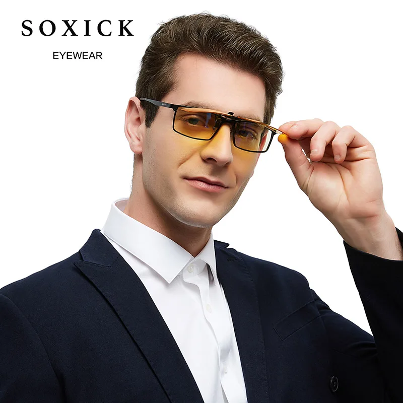 Модные поляризованные желтые очки Soxick ночного видения для вождения