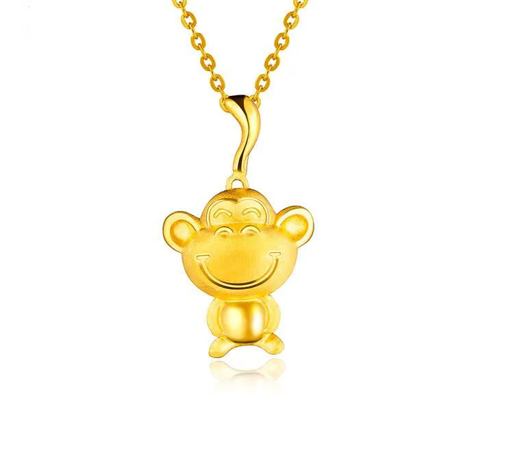 

New Arrival 24K Yellow Gold Lovely Monkey Pendant 3.13g