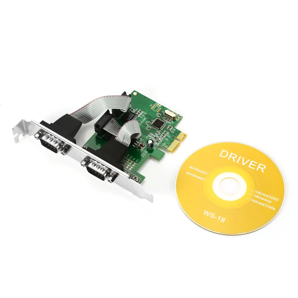 PCI-E 2 Порты и разъёмы RS232 RS-232Add на карты серийного COM для PCI Express riser Card адаптер