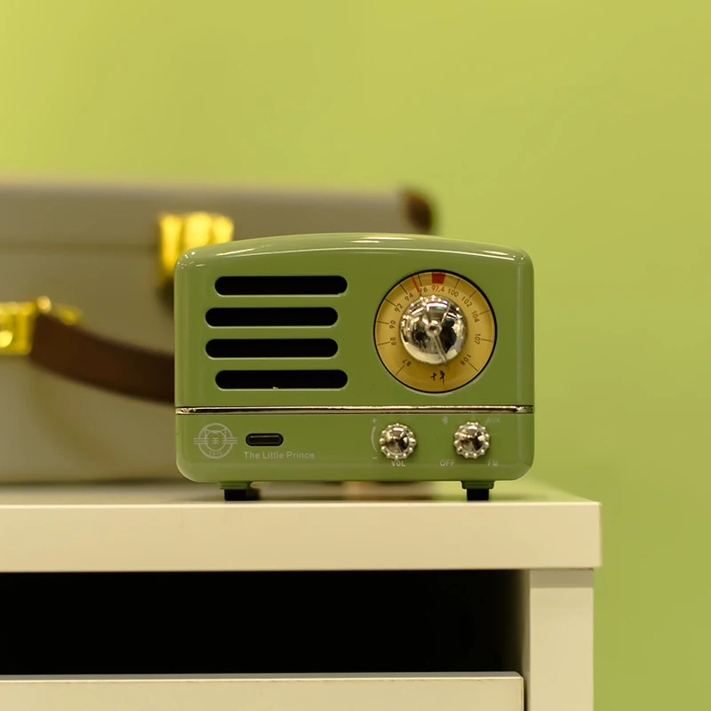 МАО король Маленький принц OTR динамик FM радио Ретро зеленый Мини Bluetooth беспроводной музыкальный металлический плейер MW-2 подарок для девочек