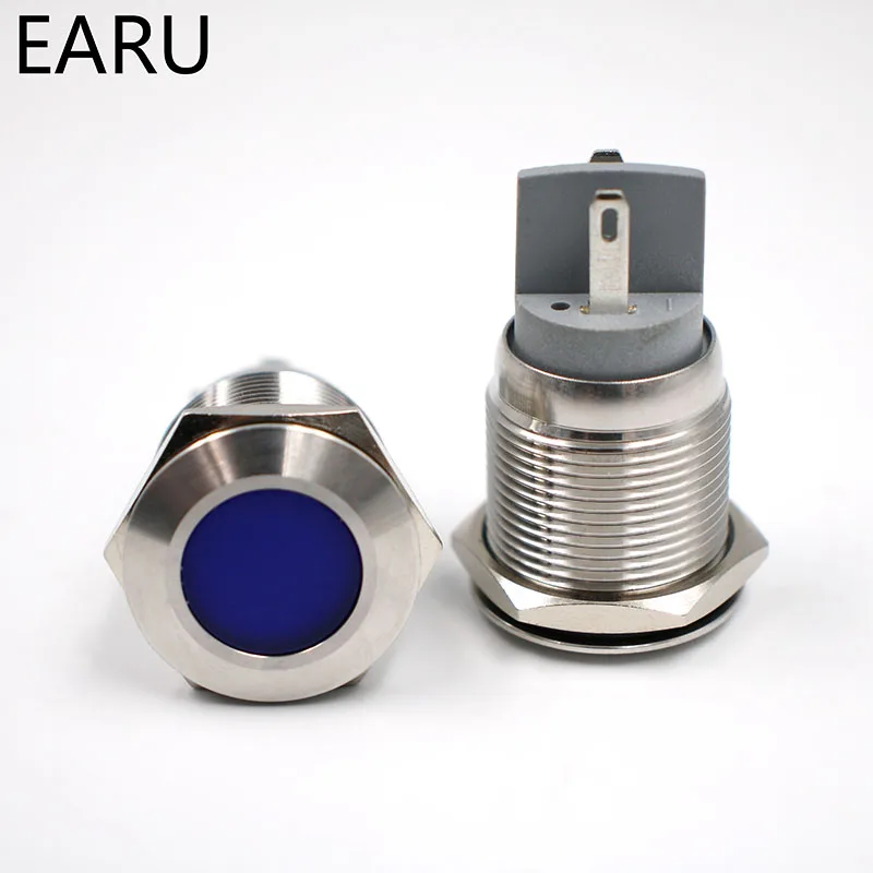 Светодиодный индикатор из нержавеющей стали 19 мм светильник IP67 сигнальная лампа