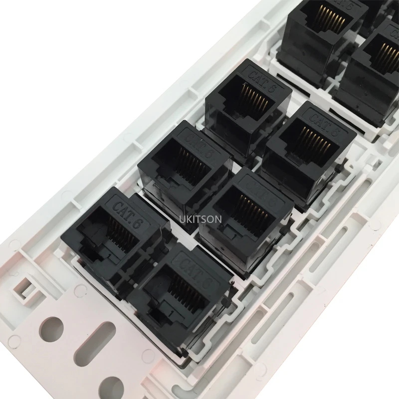 Разъем CAT5E CAT6 RJ45 Мама мама 12 вилок удлинитель порт гнезда 118 типа панельная