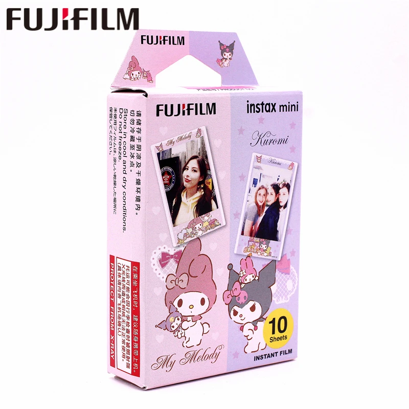 Оригинальная фотобумага Fujifilm 10 листов Instax Mini My Melody Instant для камеры Instax Mini 8 7s 25 50s 90 9 SP-1 SP-2