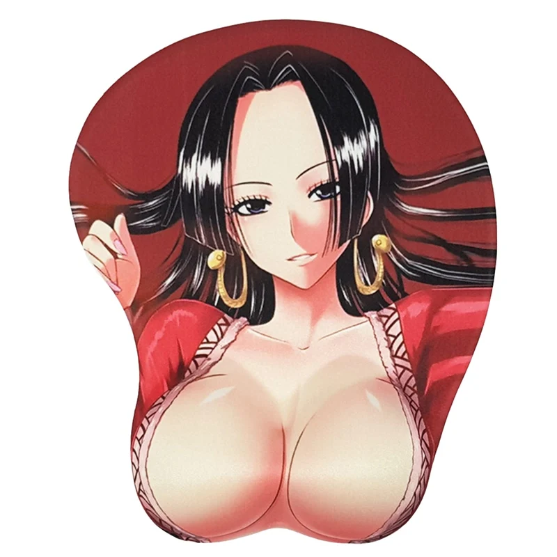 Один кусок Зоро Робин Санджи аниме 3D Oppai коврик для мыши с гелем подставка для запястья - Цвет: Robin red1