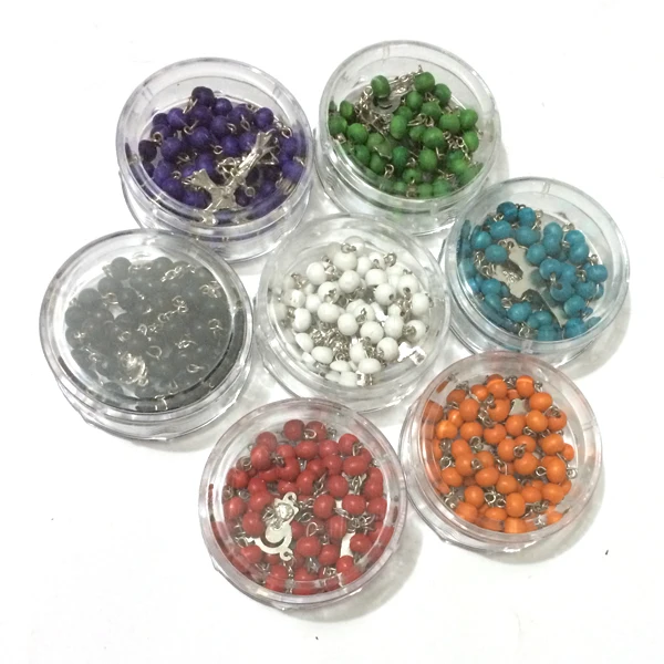 12 шт./лот разноцветное ожерелье с крестом Святого Бенедикта четки черные