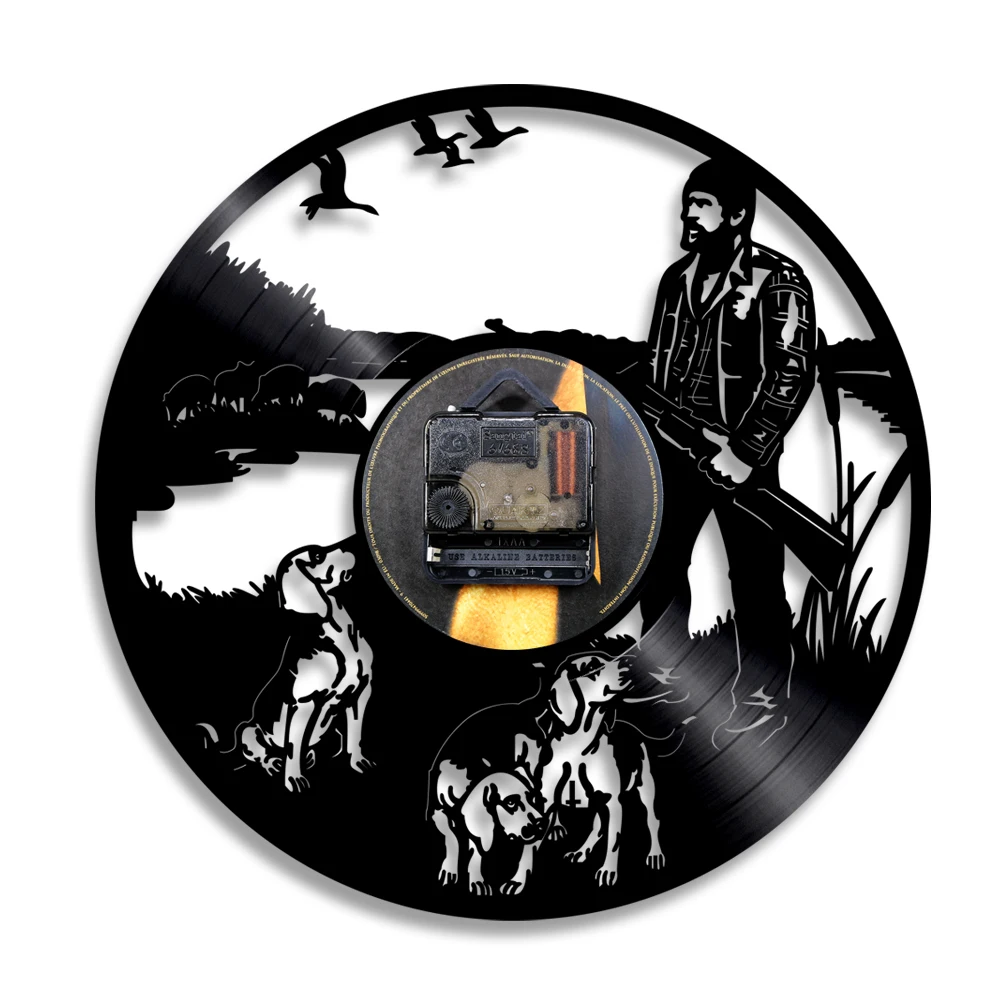 Настенные часы с виниловой пластиной креативный винтажный светодиодный