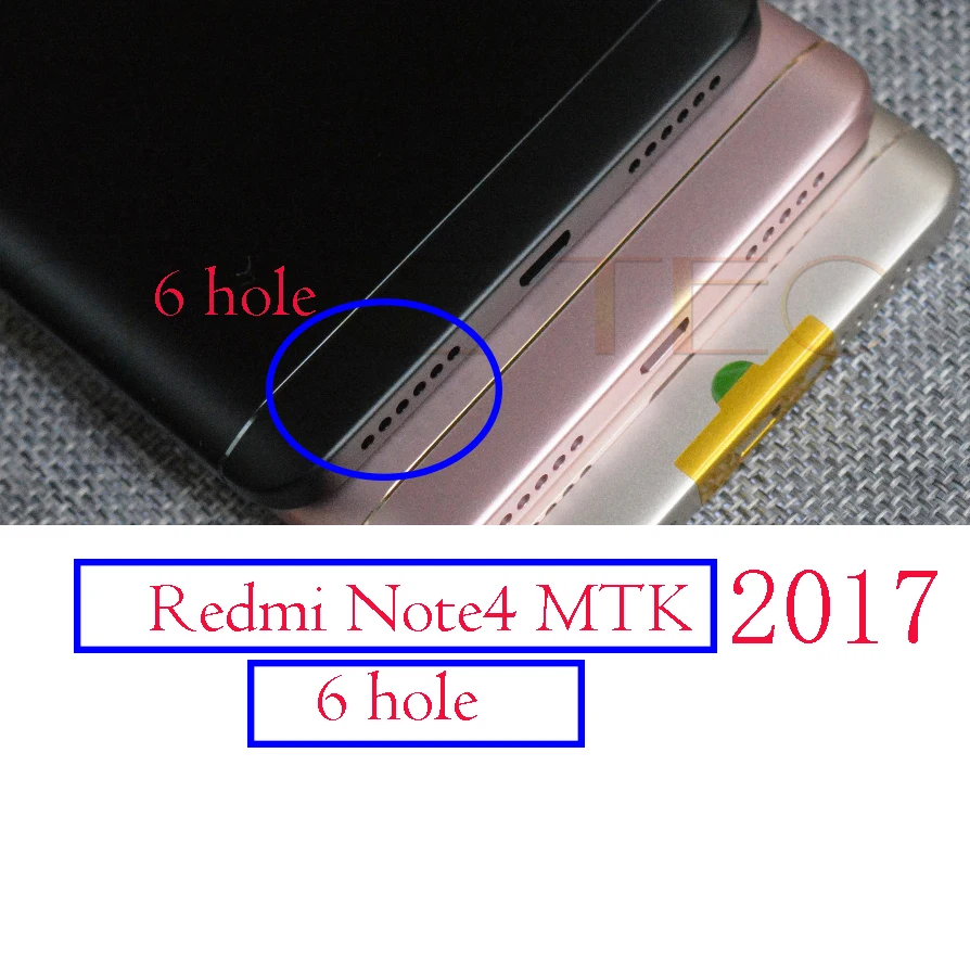 Для Xiaomi RedMi Note 4 4X MTK 2017 мощная Боковая кнопка громкости зарядная плата микрофон