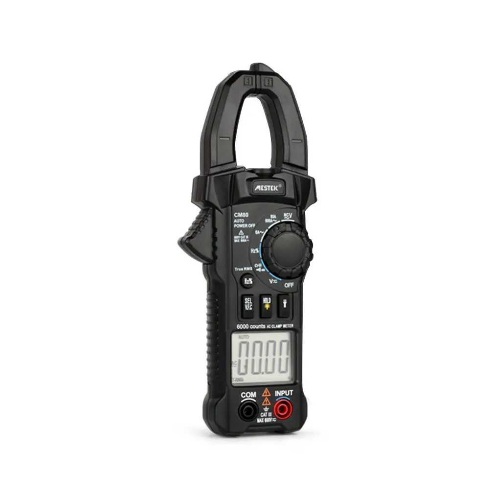 MESTEK CM80 цифровой клещи истинный RMS мультиметр 5999 отсчетов AC/DC Вольт Ампер Ом