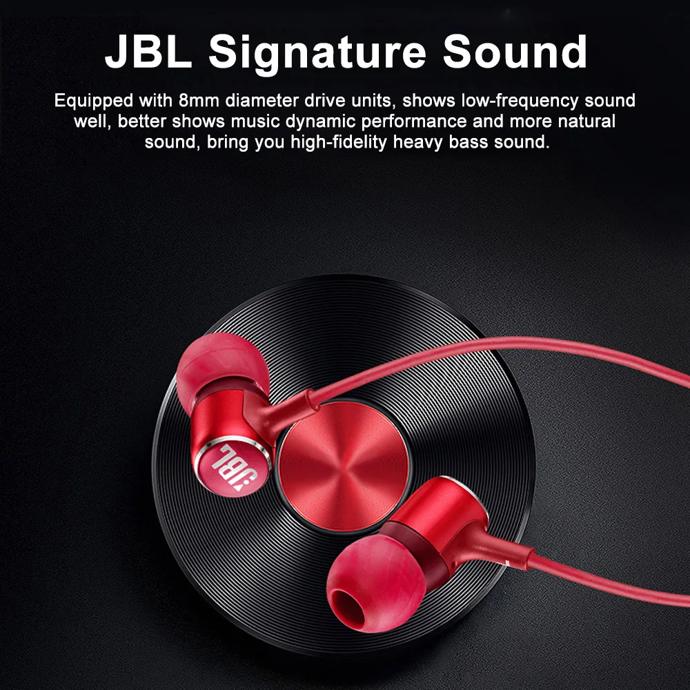 JBL LIVE 100 3,5 мм проводные наушники с микрофоном стерео звук наушники динамическая гарнитура тяжелый бас звук наушники