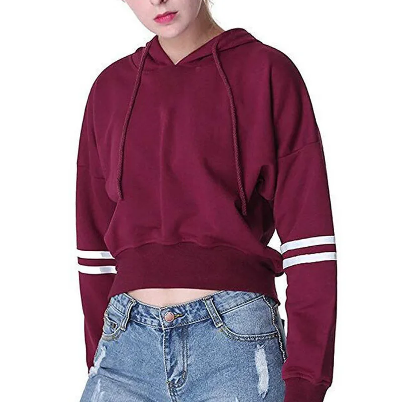 Летние женские Джазовые Топы в стиле хип хоп с длинными рукавами пуловер полоску