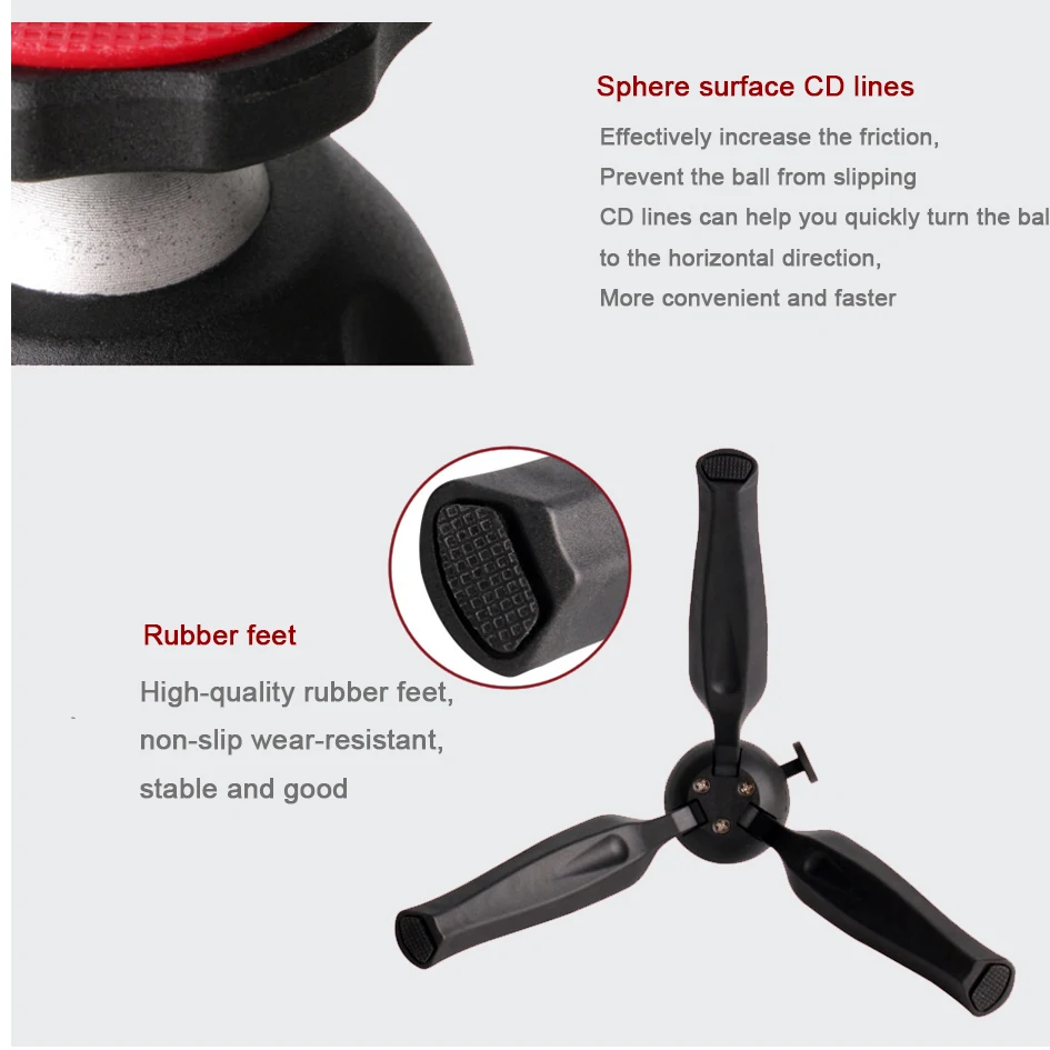 Мини настольный штатив Трипод ALUMOTECH стабилизатор с шаровой головкой винтом 1/4