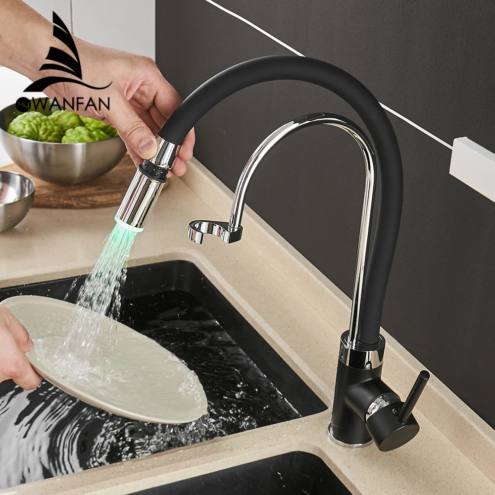 Светодиодный кран для воды на кухне Torneira De Cozinha светодиодный светильник раковины