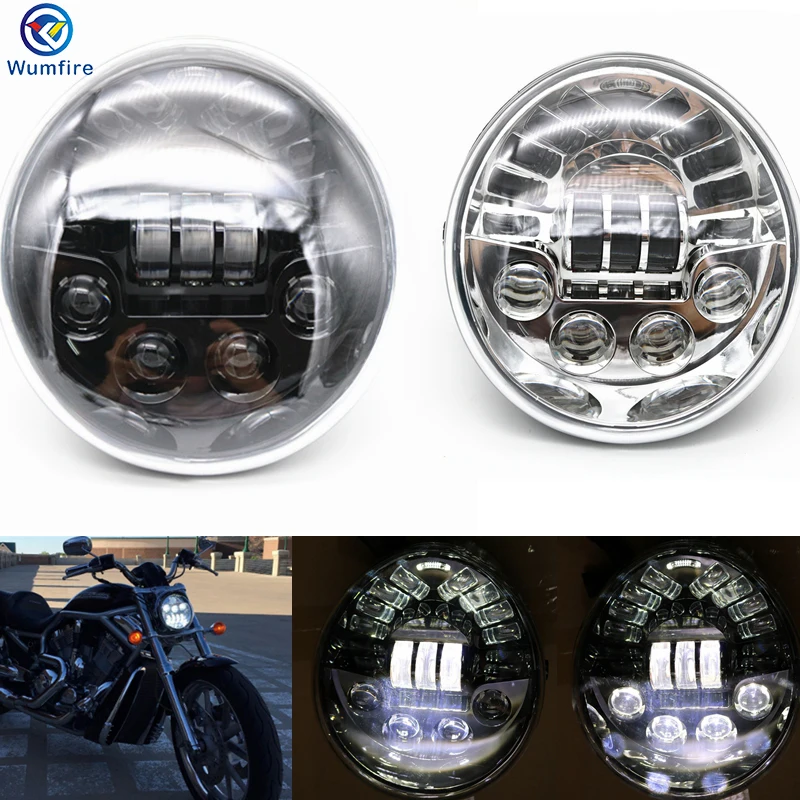 

Алюминиевый Головной фонарь для мотоцикла WUMFIRE для VROD VRSCA VRSC, Головной фонарь VRSC/яркий светодиодный головной фонарь с дневными ходовыми свет...