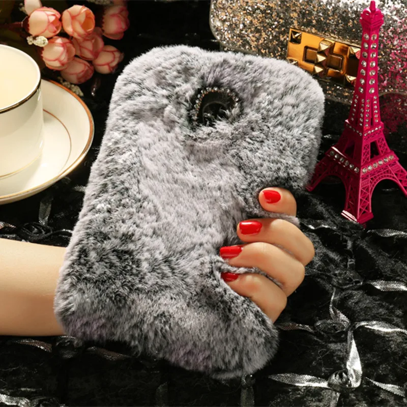 3D игрушка кролик чехол s Cony Hair телефон сумка forMeizu Pro 7 6 6S Plus Мягкий для Meizu M5c M5s M 6s M6t
