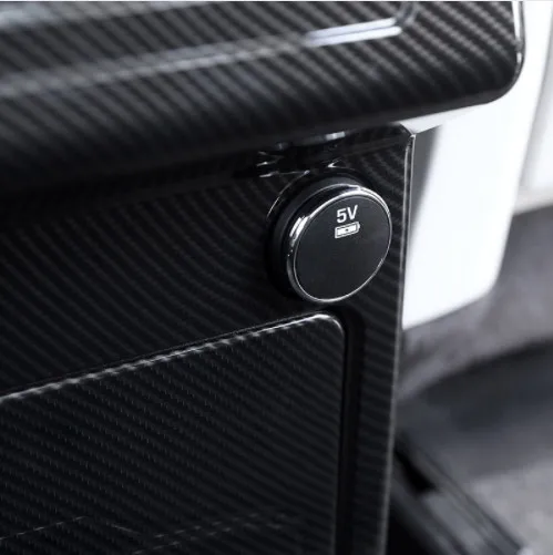 

Carbon Fiber Style Rear Row Air Conditioning Vent Outlet Cover Trim For Land Rover Discovery 5 HSE LR5 2017-2018 Car Accessories